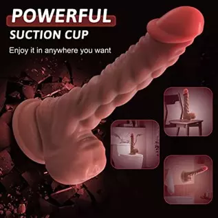 Thrusting Dildo Vibrator Sex Toy for Women, UIEICO 9.8" Realistic Thick Dildo with 7 Thrusting Modes & Strong Suction Cup Muscle Thrusting Dildo Vibrator Sex Toy for Women, UIEICO 9.8" Realistic Thick Dildo with 7 Thrusting Modes & Strong Suction Cup Muscle