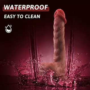 Thrusting Dildo Vibrator Sex Toy for Women, UIEICO 9.8" Realistic Thick Dildo with 7 Thrusting Modes & Strong Suction Cup Muscle Thrusting Dildo Vibrator Sex Toy for Women, UIEICO 9.8" Realistic Thick Dildo with 7 Thrusting Modes & Strong Suction Cup Muscle