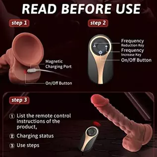 Thrusting Dildo Vibrator Sex Toy for Women, UIEICO 9.8" Realistic Thick Dildo with 7 Thrusting Modes & Strong Suction Cup Muscle Thrusting Dildo Vibrator Sex Toy for Women, UIEICO 9.8" Realistic Thick Dildo with 7 Thrusting Modes & Strong Suction Cup Muscle