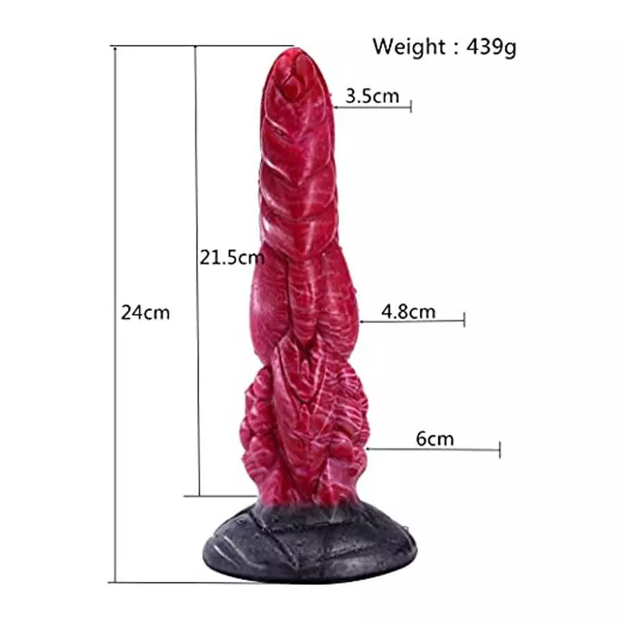 9.5 inch Long Realistic Thick Dragon Dildo with Hands-Free Suction Cup, Big Soft Silicone Ailen Dildos Anal Plug Toys for Women