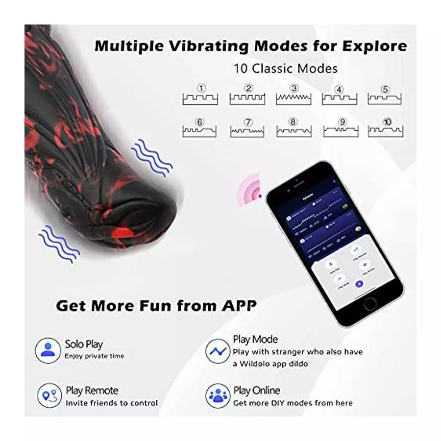 Dragon Dildo for Machine, Huge Soft Dildos with Remote Control for Female, Fantasy Strap On Long Dildo for Women