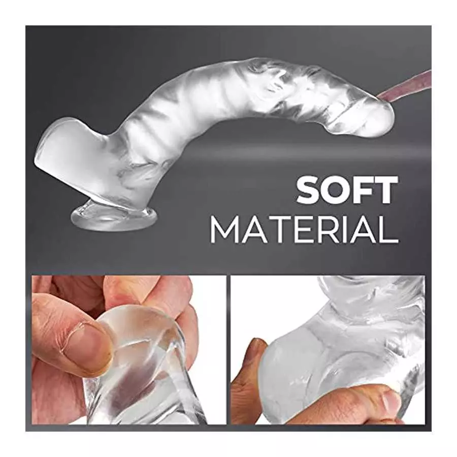 13in Huge Clear Dildo,Realistic Dildo with Big Thick for Advanced Users,g-spot Dildo with Strong Suction Cup for Hands-Free Play