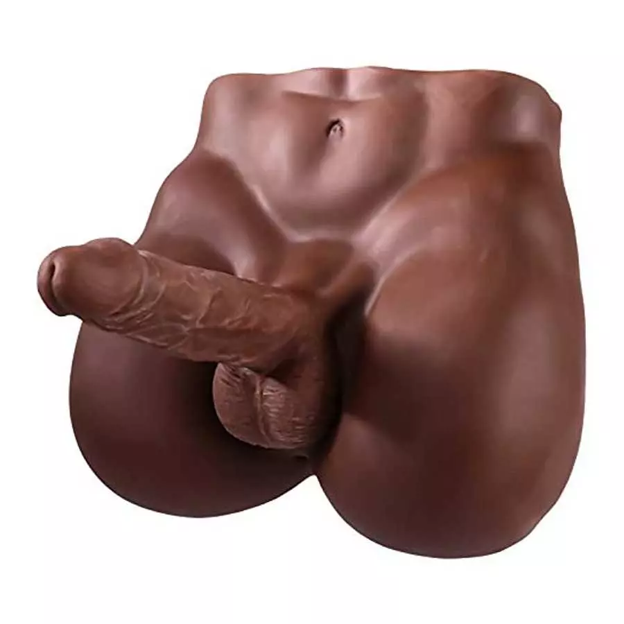 Hliang Dildo Sex Dolls - Lifelike 3D Torso Masturbation Dildo and Vaginal Love Dolls Realistic Sex Toys for Women Couple (Dark B