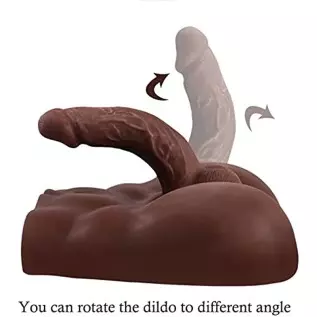 Hliang Dildo Sex Dolls - Lifelike 3D Torso Masturbation Dildo and Vaginal Love Dolls Realistic Sex Toys for Women Couple (Dark B