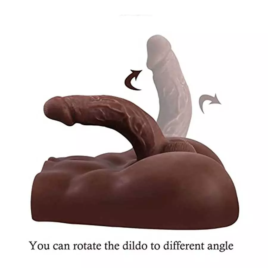 Hliang Dildo Sex Dolls - Lifelike 3D Torso Masturbation Dildo and Vaginal Love Dolls Realistic Sex Toys for Women Couple (Dark B