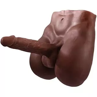 Hliang Dildo Sex Dolls - Lifelike 3D Torso Masturbation Dildo and Vaginal Love Dolls Realistic Sex Toys for Women Couple (Dark B