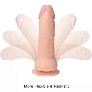 Realistic Dildo for Beginners Lifelike Huge Silicone Dildo, with Strong Suction Cup for Hands-Free Play, Realistic Penis for G-S
