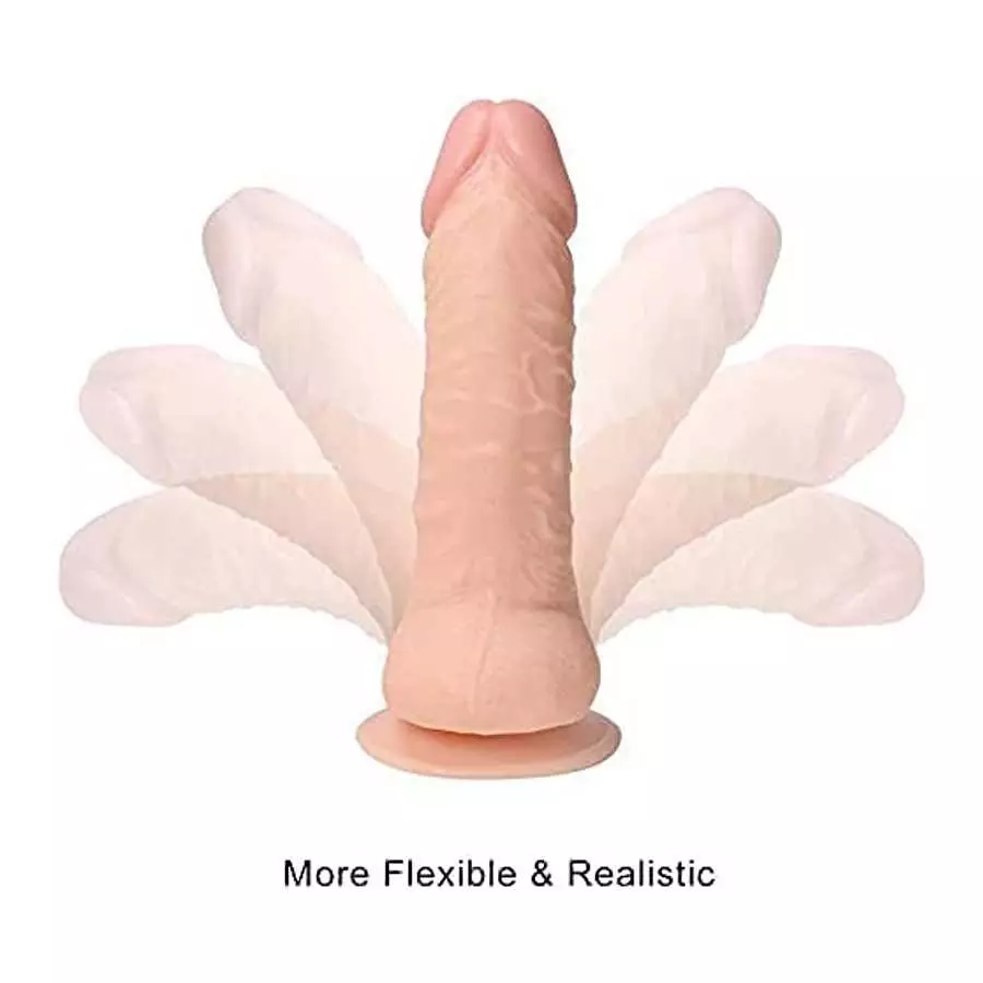 Realistic Dildo for Beginners Lifelike Huge Silicone Dildo, with Strong Suction Cup for Hands-Free Play, Realistic Penis for G-S