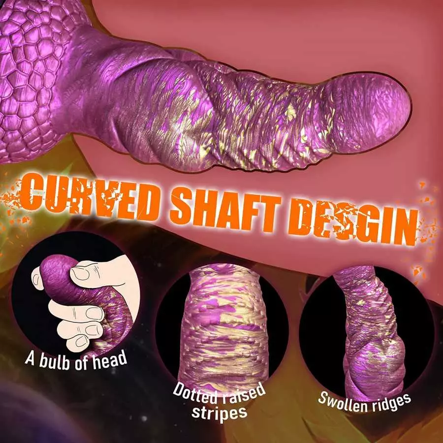 7.1in Realistic Dildo Silicone G-spot Dildo with Strong Suction Cup for Hands-Free Play, Fantasy Anal Plug Monster Dragon Penis