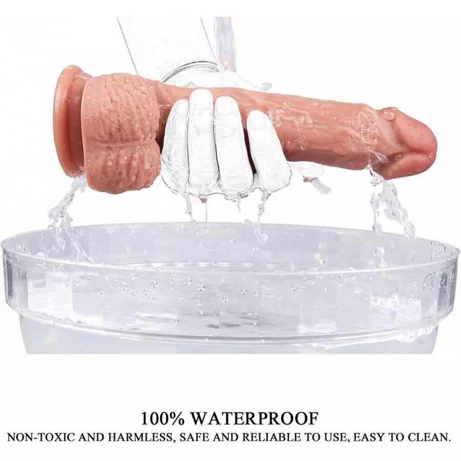 Realistic Silicone Dildo, Soft Lifelike Adult Sex Toy with Strong Suction Cup for Hands-Free Play, Can be Use for Vagina G-spot