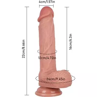 Realistic Silicone Dildo, Soft Lifelike Adult Sex Toy with Strong Suction Cup for Hands-Free Play, Can be Use for Vagina G-spot