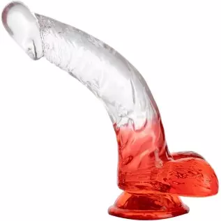 FST Realistic Dildo Curved Shaft G-spot Stimulation Penis with Strong Suction Cup Testis and Veins Design for Sensitive Point Se