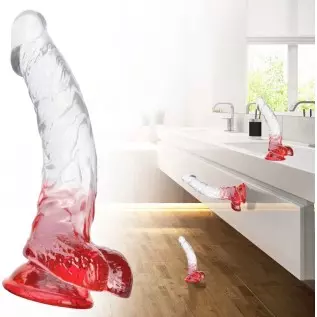 FST Realistic Dildo Curved Shaft G-spot Stimulation Penis with Strong Suction Cup Testis and Veins Design for Sensitive Point Se