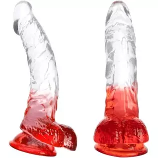 FST Realistic Dildo Curved Shaft G-spot Stimulation Penis with Strong Suction Cup Testis and Veins Design for Sensitive Point Se