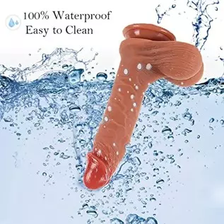 9 Inch Realistic Dildo,Large Silicone Dildos for Beginners,with Strong Suction Cup for Hands-Free Play,Classic Realistic Penis S