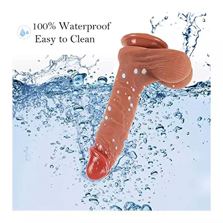 9 Inch Realistic Dildo,Large Silicone Dildos for Beginners,with Strong Suction Cup for Hands-Free Play,Classic Realistic Penis S