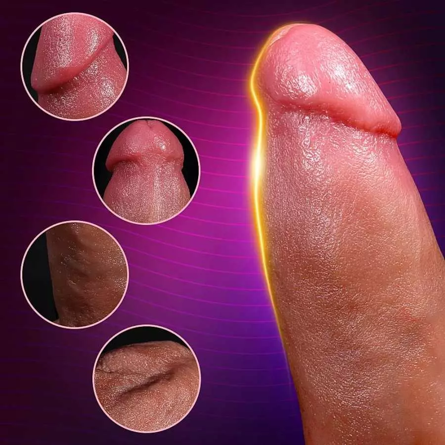 Realistic G-Spot Dildo for Women, Huge Liquid Silicone Lifelike Penis Skin Feels Like Flexible Cock with Strong Suction Cup for