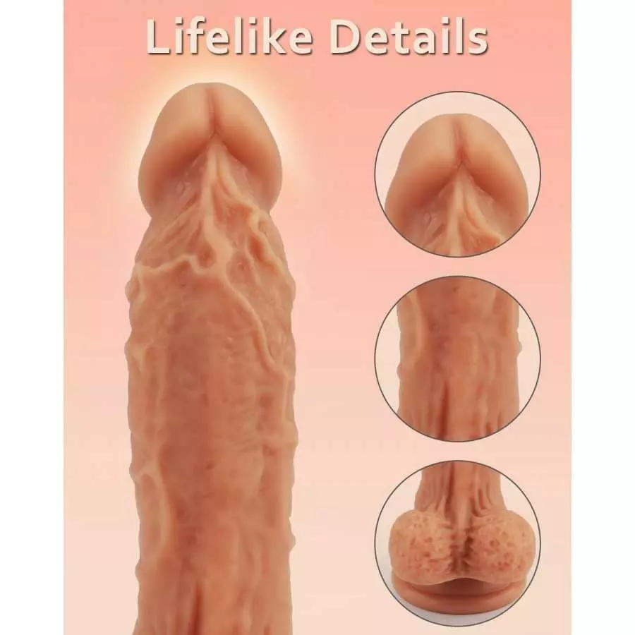 Silicone Realistic Dildo with Strong Suction Cup, Soft Anal Dildo for Women Men Gay Body-Safe Material Lifelike Penis, Dildos Se