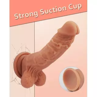 Silicone Realistic Dildo with Strong Suction Cup, Soft Anal Dildo for Women Men Gay Body-Safe Material Lifelike Penis, Dildos Se