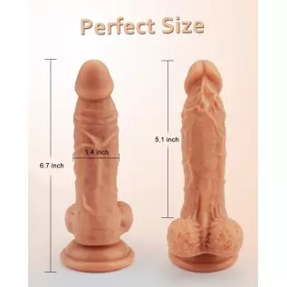 Silicone Realistic Dildo with Strong Suction Cup, Soft Anal Dildo for Women Men Gay Body-Safe Material Lifelike Penis, Dildos Se