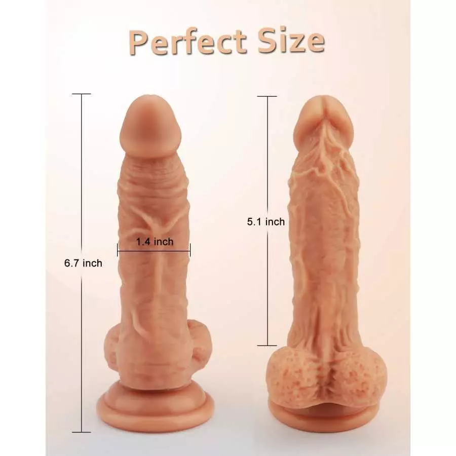 Silicone Realistic Dildo with Strong Suction Cup, Soft Anal Dildo for Women Men Gay Body-Safe Material Lifelike Penis, Dildos Se