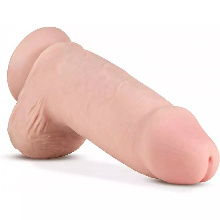 Blush Au Naturel 10 Inch 2.75 Pound Extra Thick Realistic Sensa Feel Soft Dual Density Dildo with Suction Cup - Vanilla