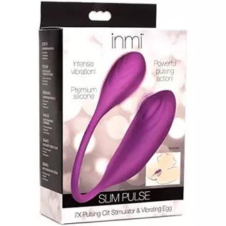 Inmi Slim Pulse 7X Pulsating Silicone Clit Stimulator and Vibrating Egg