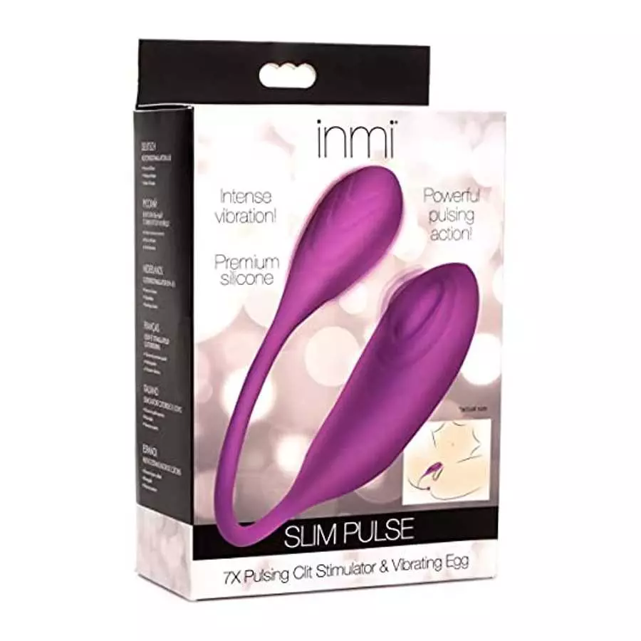 Inmi Slim Pulse 7X Pulsating Silicone Clit Stimulator and Vibrating Egg