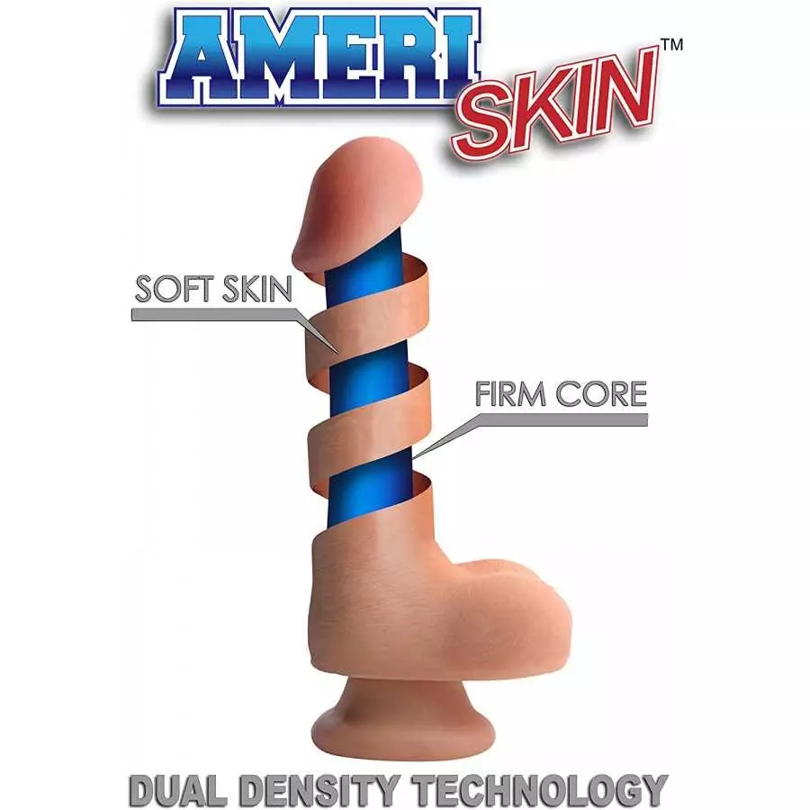 XR PLAY HARD 11 Inch Ultra Real Dual Layer Suction Cup Dildo Without Balls, Skin Color, Flesh