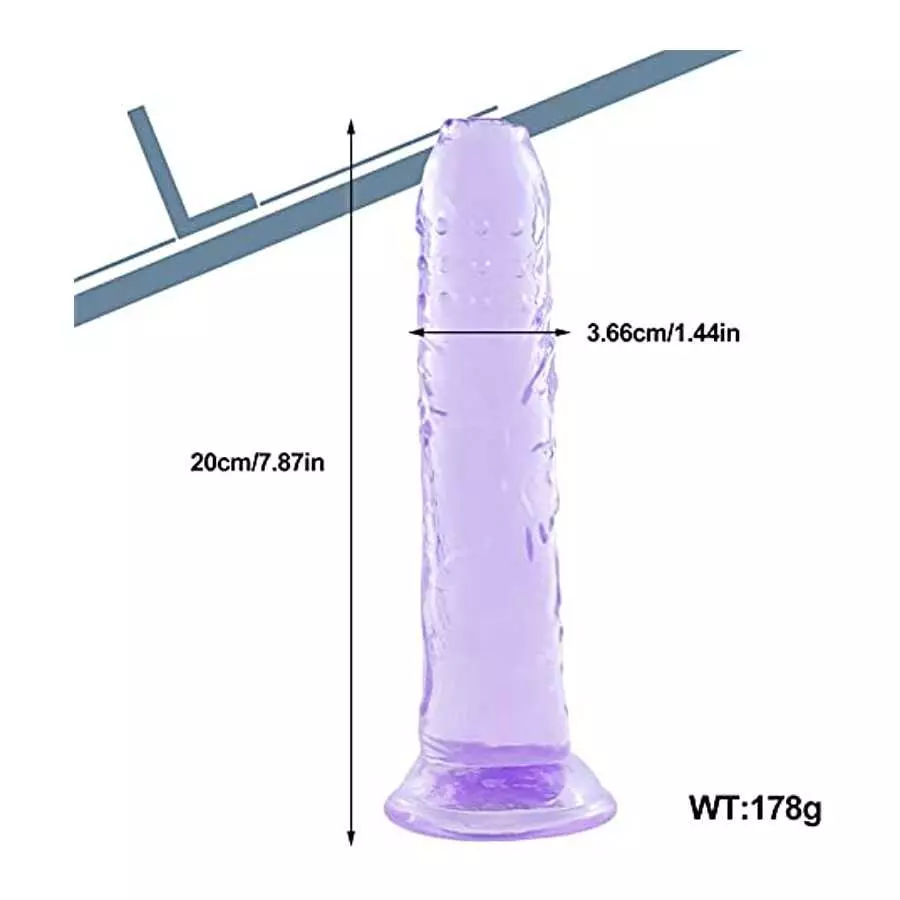 7.9 in Realistic Dildo,Purple Dildo with Strong Suction Cup for Hands-Free Play,Sex Toy for Women