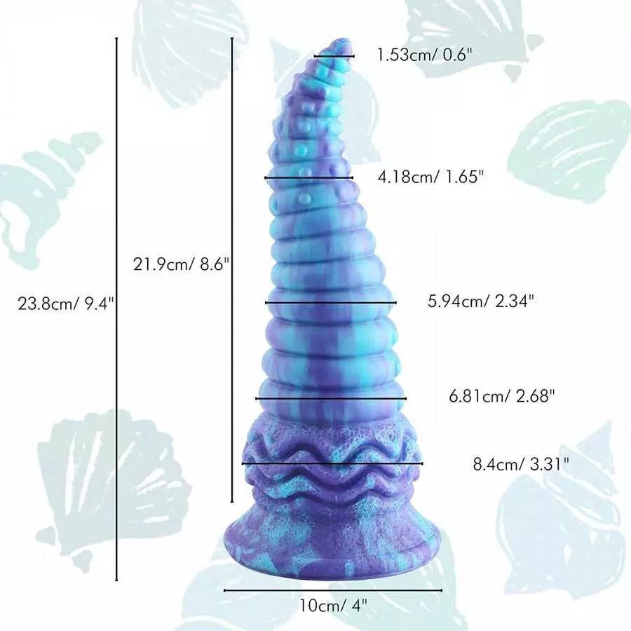 Realistic Silicone Dildo--Poselis, Wildolo 9.40" Glow-in-The-Dark Dildo with Suction Cup, Flexible Fantasy Toy, Adult Sex Toy fo