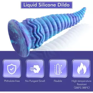 Realistic Silicone Dildo--Poselis, Wildolo 9.40" Glow-in-The-Dark Dildo with Suction Cup, Flexible Fantasy Toy, Adult Sex Toy fo