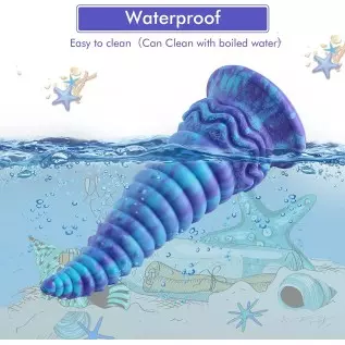 Realistic Silicone Dildo--Poselis, Wildolo 9.40" Glow-in-The-Dark Dildo with Suction Cup, Flexible Fantasy Toy, Adult Sex Toy fo