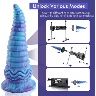 Realistic Silicone Dildo--Poselis, Wildolo 9.40" Glow-in-The-Dark Dildo with Suction Cup, Flexible Fantasy Toy, Adult Sex Toy fo