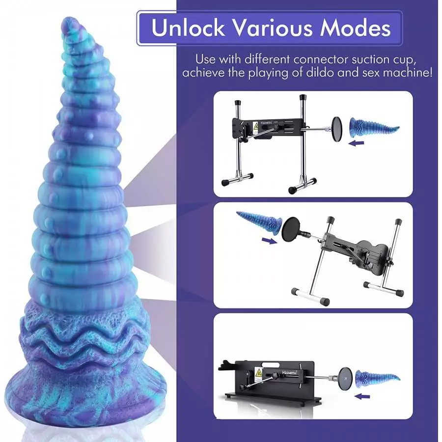 Realistic Silicone Dildo--Poselis, Wildolo 9.40" Glow-in-The-Dark Dildo with Suction Cup, Flexible Fantasy Toy, Adult Sex Toy fo