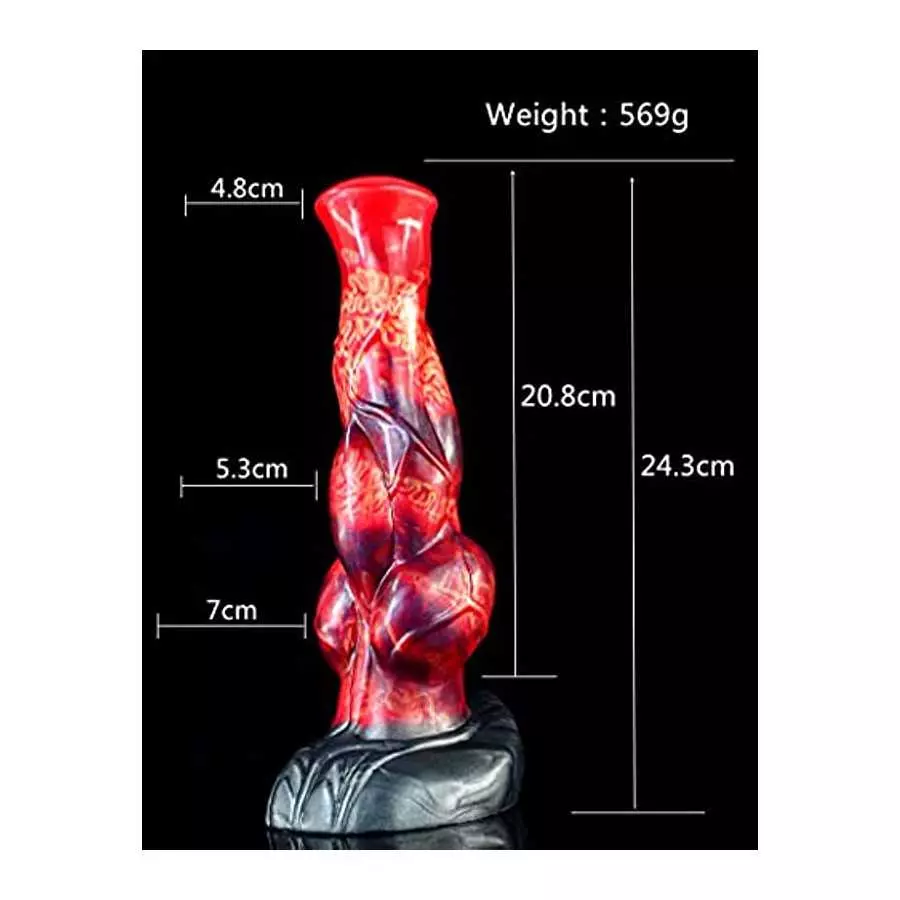 Realistic Thick Horse Dildo with Suction Cup, 9.5 inch Large Dragon Black Silicone Anal Butt Plug Adult Toys Dildo for Women and