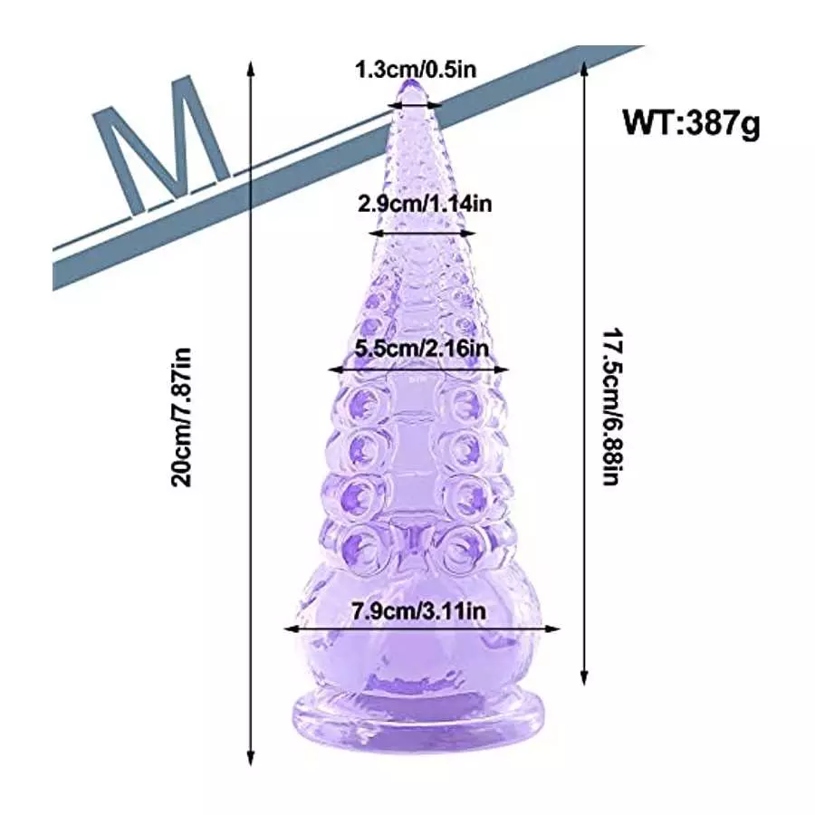 Tentacle Dildo, 7.9 in Purple Dildo