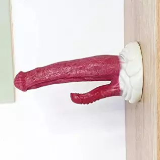 Realistic Double-Ended Dragon Dildo with Hands-Free Suction Cup, 8.8 inches Big Pink Silicone One Side Dual Heads Anal Plug Adul