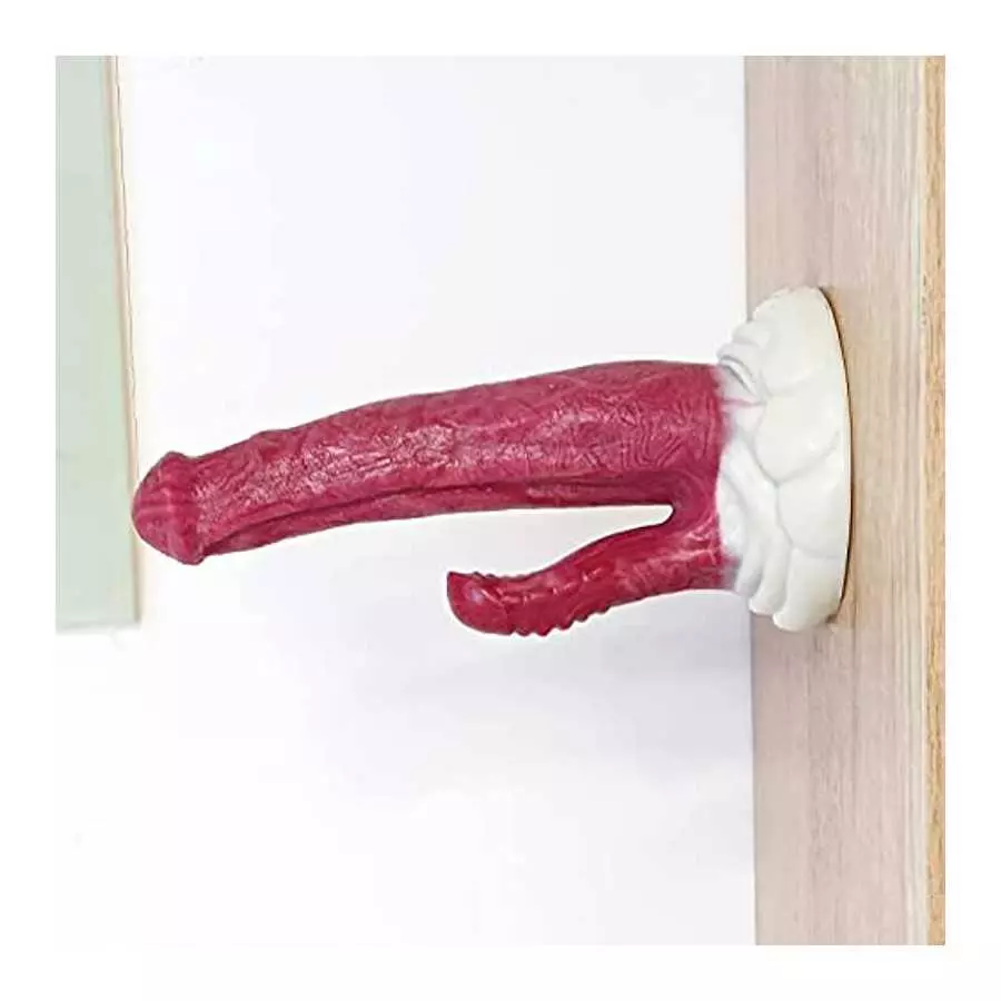 Realistic Double-Ended Dragon Dildo with Hands-Free Suction Cup, 8.8 inches Big Pink Silicone One Side Dual Heads Anal Plug Adul