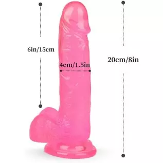 8 Inch Smooth Soft Silicone Material Flexible Female Silicone Suction Cup Realistic Classic Dick Wand for Women