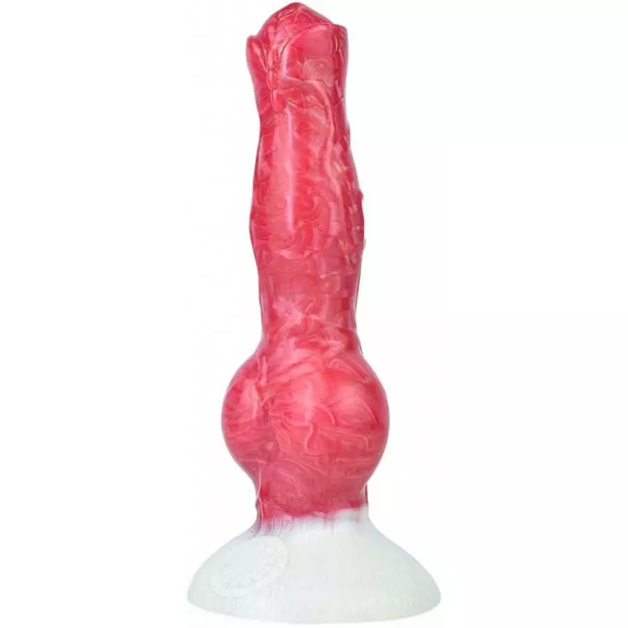 Optional Size Silicone Made Artificial Wolf Dildo Multi Color with Suction Soft Knotty (S)