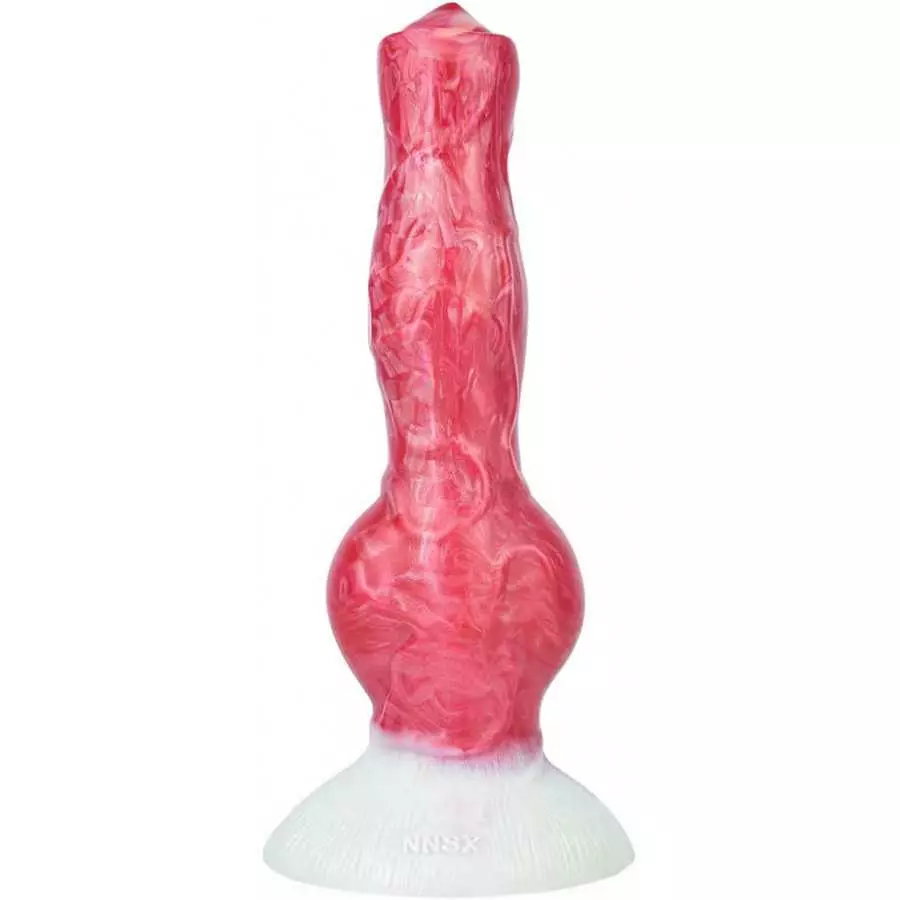 Optional Size Silicone Made Artificial Wolf Dildo Multi Color with Suction Soft Knotty (S)