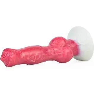 Optional Size Silicone Made Artificial Wolf Dildo Multi Color with Suction Soft Knotty (S)