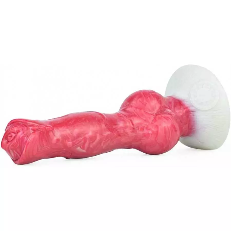 Optional Size Silicone Made Artificial Wolf Dildo Multi Color with Suction Soft Knotty (S)