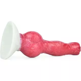 Optional Size Silicone Made Artificial Wolf Dildo Multi Color with Suction Soft Knotty (S)