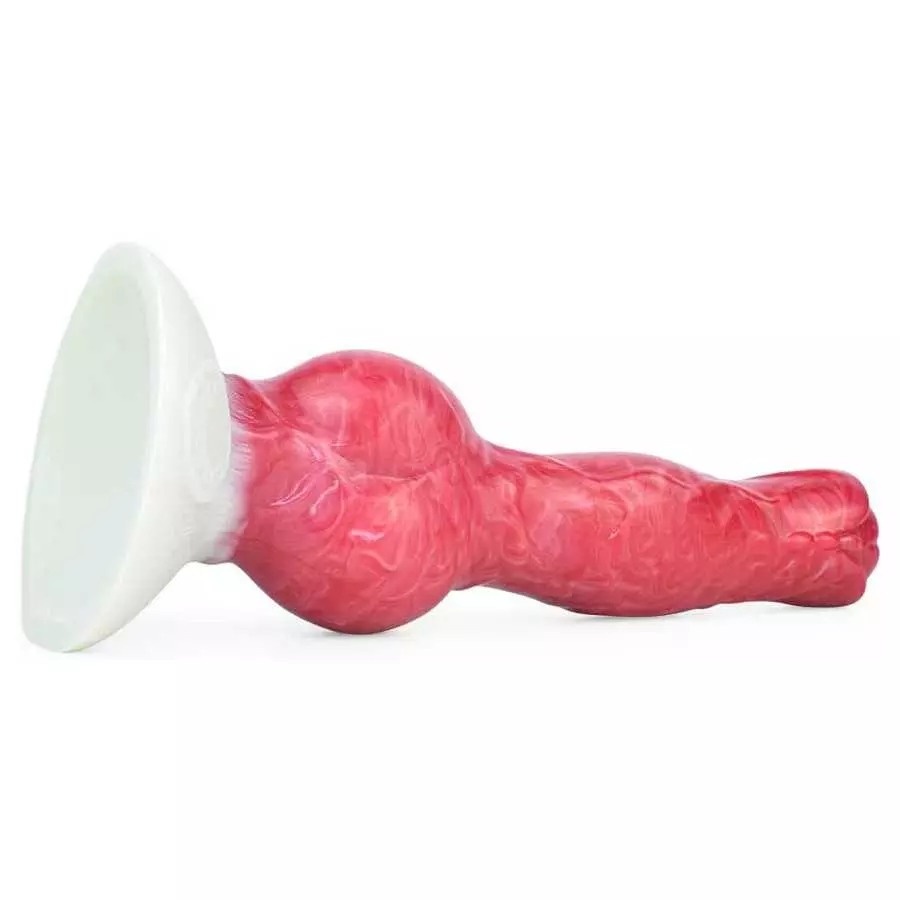 Optional Size Silicone Made Artificial Wolf Dildo Multi Color with Suction Soft Knotty (S)