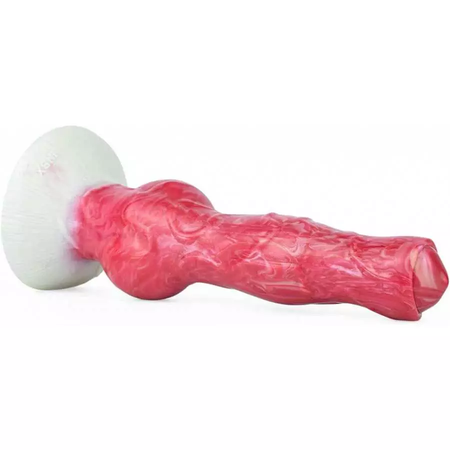 Optional Size Silicone Made Artificial Wolf Dildo Multi Color with Suction Soft Knotty (S)