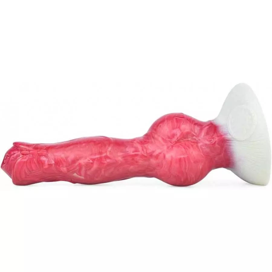 Optional Size Silicone Made Artificial Wolf Dildo Multi Color with Suction Soft Knotty (S)