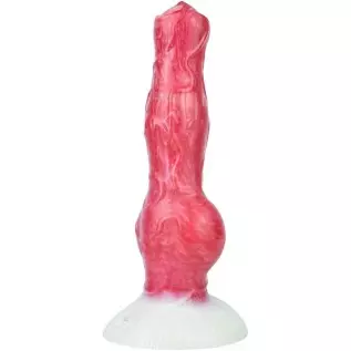 Optional Size Silicone Made Artificial Wolf Dildo Multi Color with Suction Soft Knotty (S)