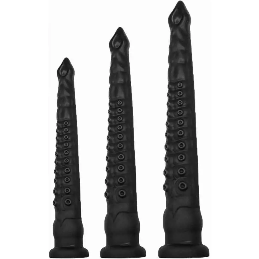 Balck Extra Large Dildo Realistic Octopus Anal Plug Toy for Women, Flexible Anal Dildo Suction Cup Dildo Women Sex Toy, 3 Differ